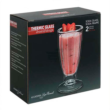 Juego 2 copas para malteada 390 ml thermic Luigi Bormioli